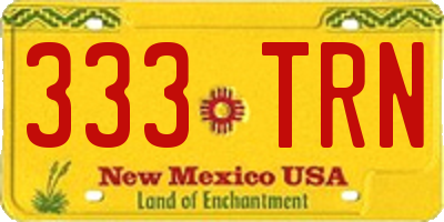 NM license plate 333TRN