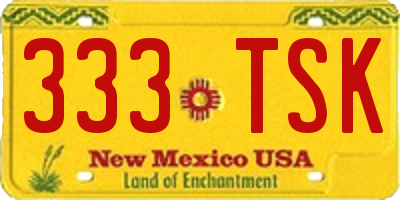 NM license plate 333TSK