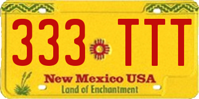 NM license plate 333TTT