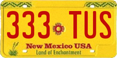 NM license plate 333TUS