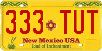 NM license plate 333TUT