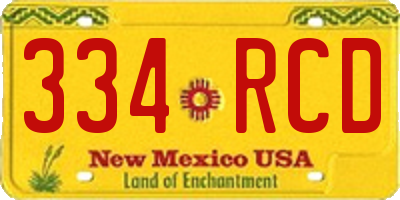 NM license plate 334RCD