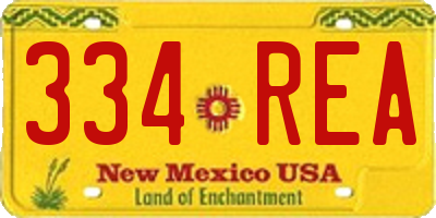 NM license plate 334REA