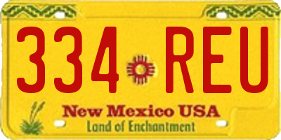 NM license plate 334REU