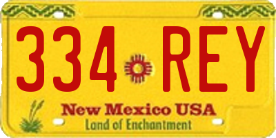 NM license plate 334REY