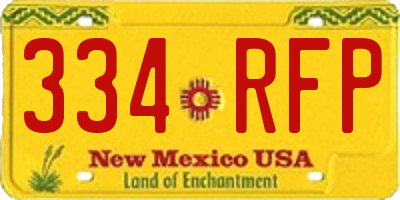 NM license plate 334RFP