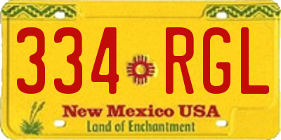 NM license plate 334RGL