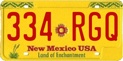 NM license plate 334RGQ
