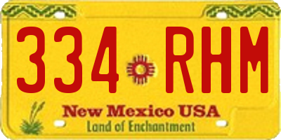 NM license plate 334RHM
