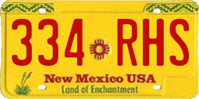 NM license plate 334RHS