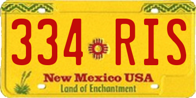 NM license plate 334RIS