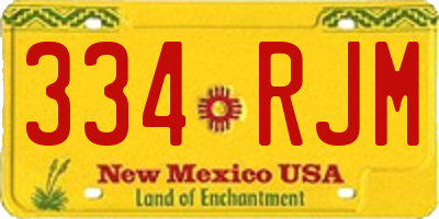 NM license plate 334RJM