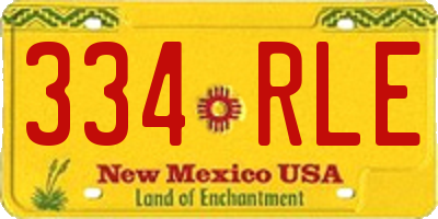 NM license plate 334RLE