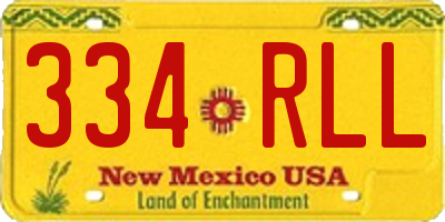 NM license plate 334RLL
