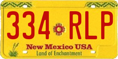 NM license plate 334RLP