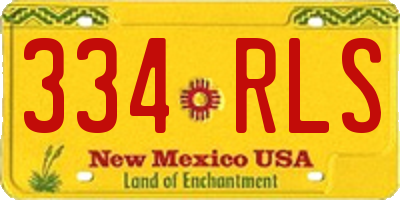 NM license plate 334RLS