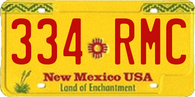 NM license plate 334RMC