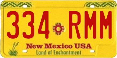 NM license plate 334RMM