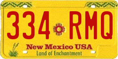 NM license plate 334RMQ