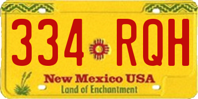 NM license plate 334RQH