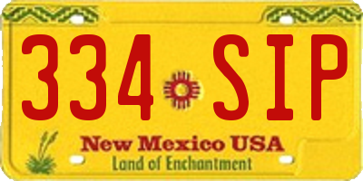 NM license plate 334SIP
