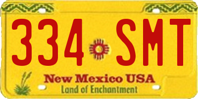 NM license plate 334SMT