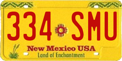 NM license plate 334SMU