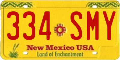 NM license plate 334SMY