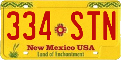NM license plate 334STN