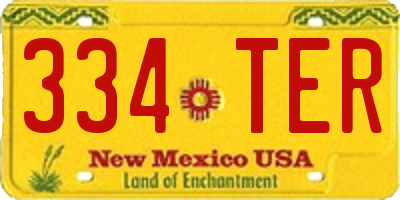 NM license plate 334TER