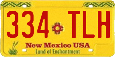 NM license plate 334TLH