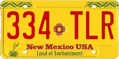 NM license plate 334TLR