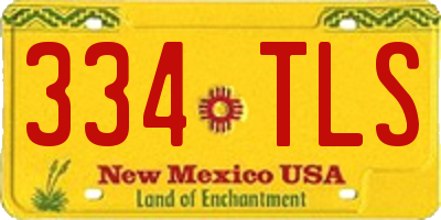 NM license plate 334TLS