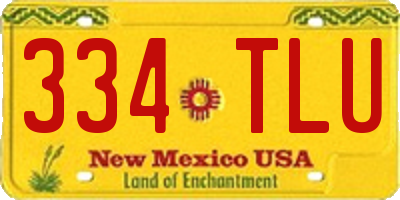 NM license plate 334TLU