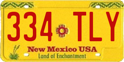 NM license plate 334TLY