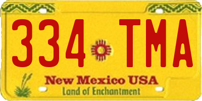 NM license plate 334TMA