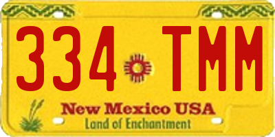 NM license plate 334TMM
