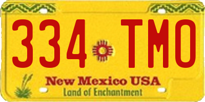 NM license plate 334TMO