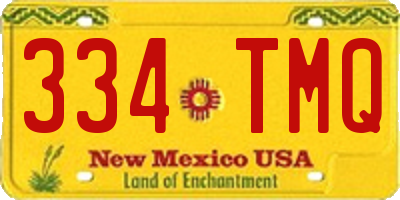 NM license plate 334TMQ