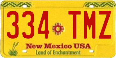 NM license plate 334TMZ