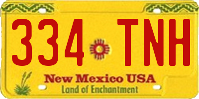 NM license plate 334TNH