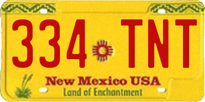 NM license plate 334TNT
