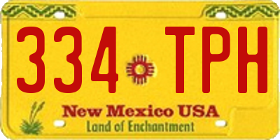 NM license plate 334TPH