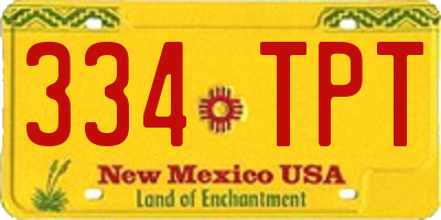 NM license plate 334TPT