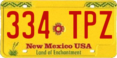 NM license plate 334TPZ