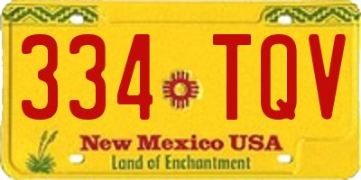 NM license plate 334TQV