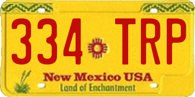 NM license plate 334TRP