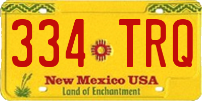 NM license plate 334TRQ