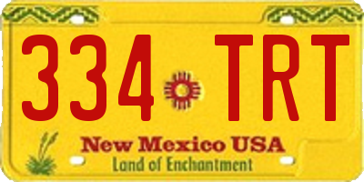 NM license plate 334TRT