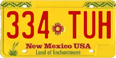 NM license plate 334TUH